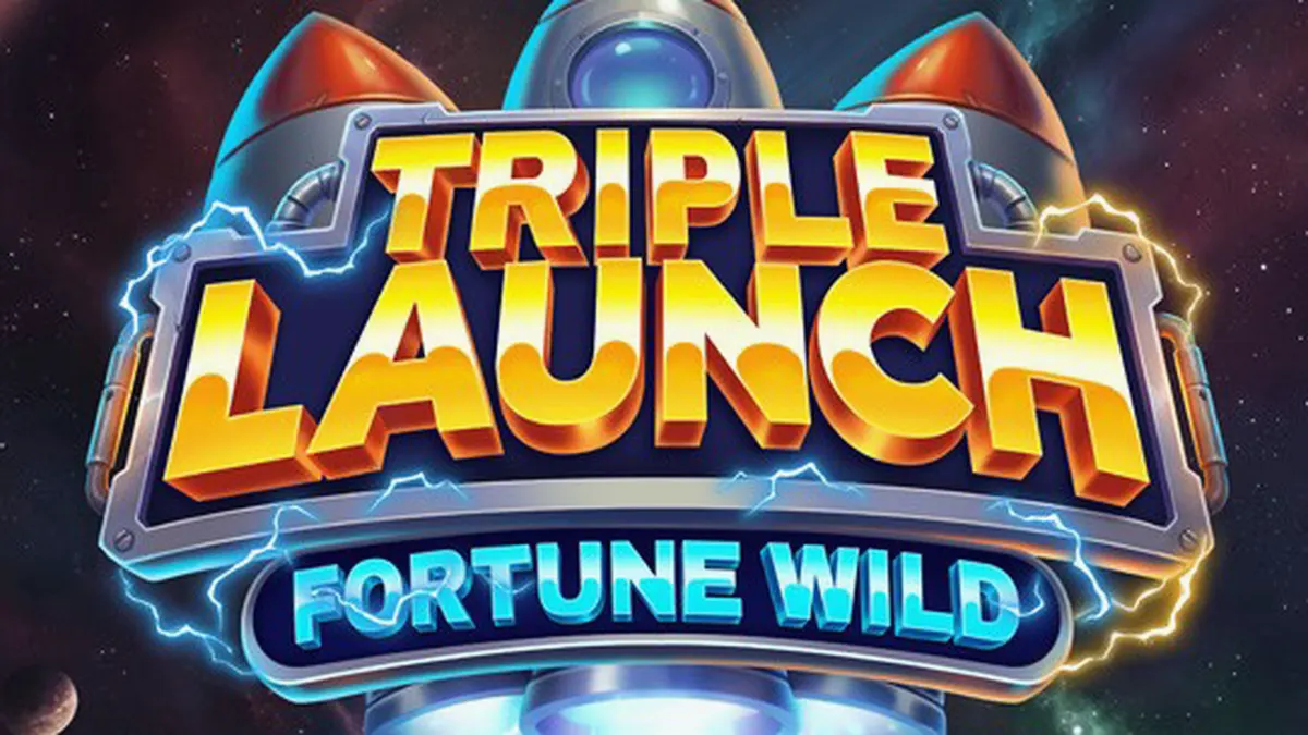 Interface vibrante e futurista do slot Triple Launch Fortune Wild